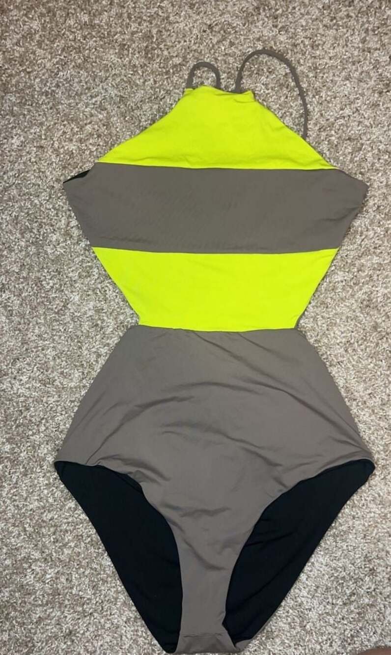 LeSwim Colorblock reversible Cutout One-Piece Swimsuit Size US 8 IT 44